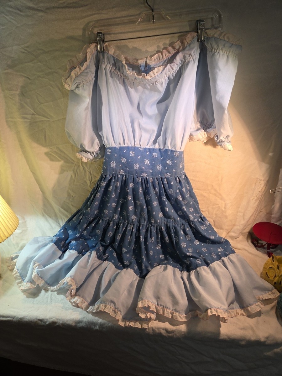 blue square dance dress Colorful Carnival Square Dance Outfit S / Turquoise