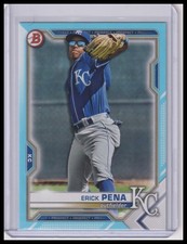2021 Bowman Draft Erick Pena Sky Blue #/499 #BD-178 Kansas City Royals