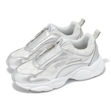 Fila Encaje Plateado Blanco Mujer Día de la Madre Informal Estilo de Vida Zapatos Tenis