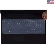 Durable Washable Keyboard Protector - Clear Silicone Skin for 15-17 Inch Devices