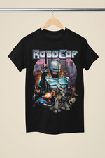 RoboCop Detroit Cyborg Officer Graphic Black T-Shirt - (MD129)