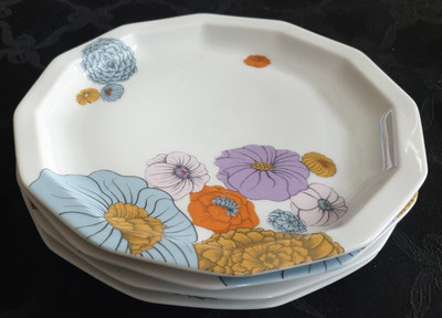 Rosenthal  Polygon Patras 1x Kuchenteller Blumen D. 19,5 cm 12 eckig bis 4 Stück