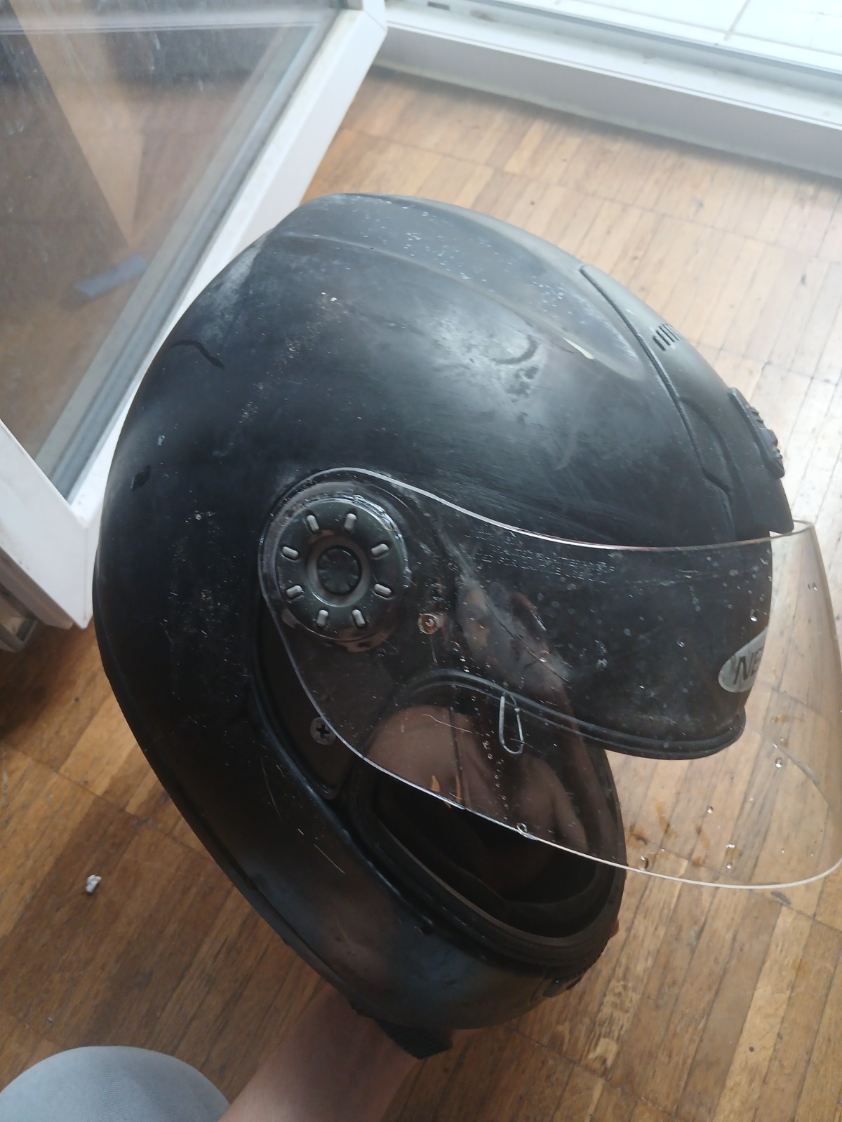 Nexo motorcycle helmet full face helmet size M black scooter helmet visor helmet used look image 2
