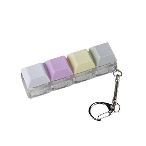4-Keys Mechanical Keyboard Key Toy Keychain Party Stress Relief DIY Fidget - Afbeelding 10 van 34