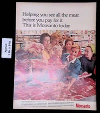 1967 Monsanto Helping You See All The Meat Before You Pay For It Print Ad 53278