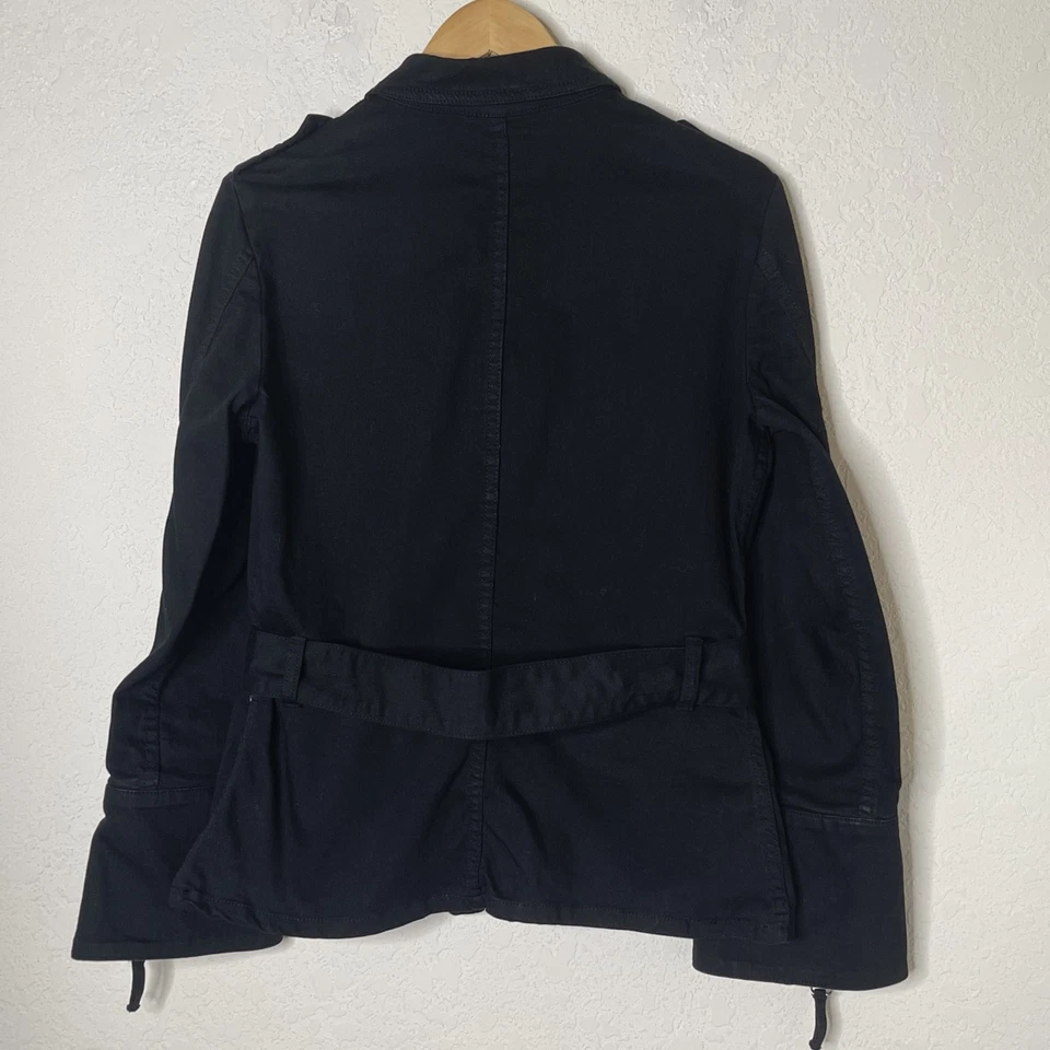 Allen B. Chaqueta utilitaria estilo militar para mujer talla L Run pequeña negra cremallera completa EE. UU. Foto 2 de 4