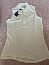 Adidas Ultimate365 Ottoman Printed Sleeveless Polo Shirt Women' Size XS
