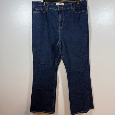 Levis 512 Perfectly Slimming Bootcut Jeans Women 18M Dark Wash Denim Stretch