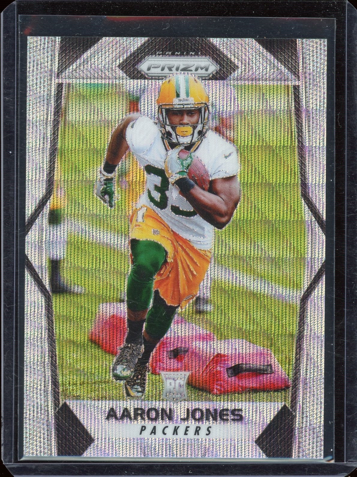 2017 Panini Prizm Aaron Jones #288 Prizm Blue Wave /149 Rookie