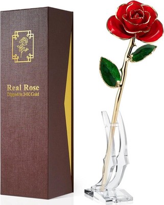 Gold Dipped Rose 24K - Forever Gift for Her,Perfect for Women,Girlfriend Gifts,V