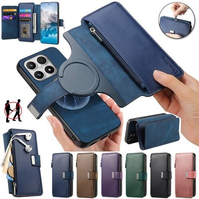 Detachable Magnetic Wallet Phone Case For Xiaomi 17 Pro Max 15T 14T 13 POCO F8