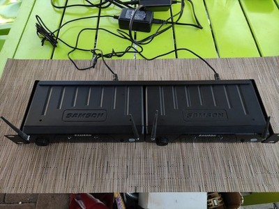 2 Samson CR77 CH N1 + N2 Wireless UHF Diversity Receiver Unit w/ AC Adapter.
