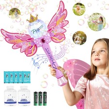 Princess Bubble Wand,Bubble Machine for Kids Girls,Music  Light Large, Pink