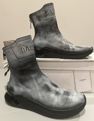 Balmain Size EU 41 M8W10 B-Glove High Top Basketball Sport Sneaker Boot Distress
