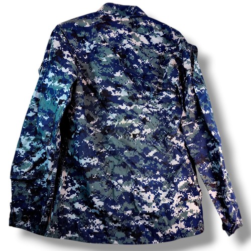 US Navy NWU Type 1 Blue Digital Camouflage Combat Blueberry Jacket - Size S Long - Bild 2 von 15