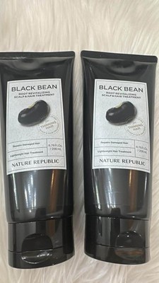 NATURE REPUBLIC BLACK BEAN ROOT Revitalizing Hair Treatment 200ml   Set of 2