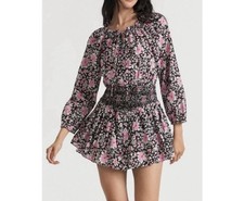 LOVESHACKFANCY Netra Dress in Raspberry Spice Latte NWT Sz S Retail: $345