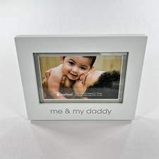 Pearhead Me My Daddy Picture Frame, Baby Keepsake, White, NEW 5.75x7.4 For 4x6