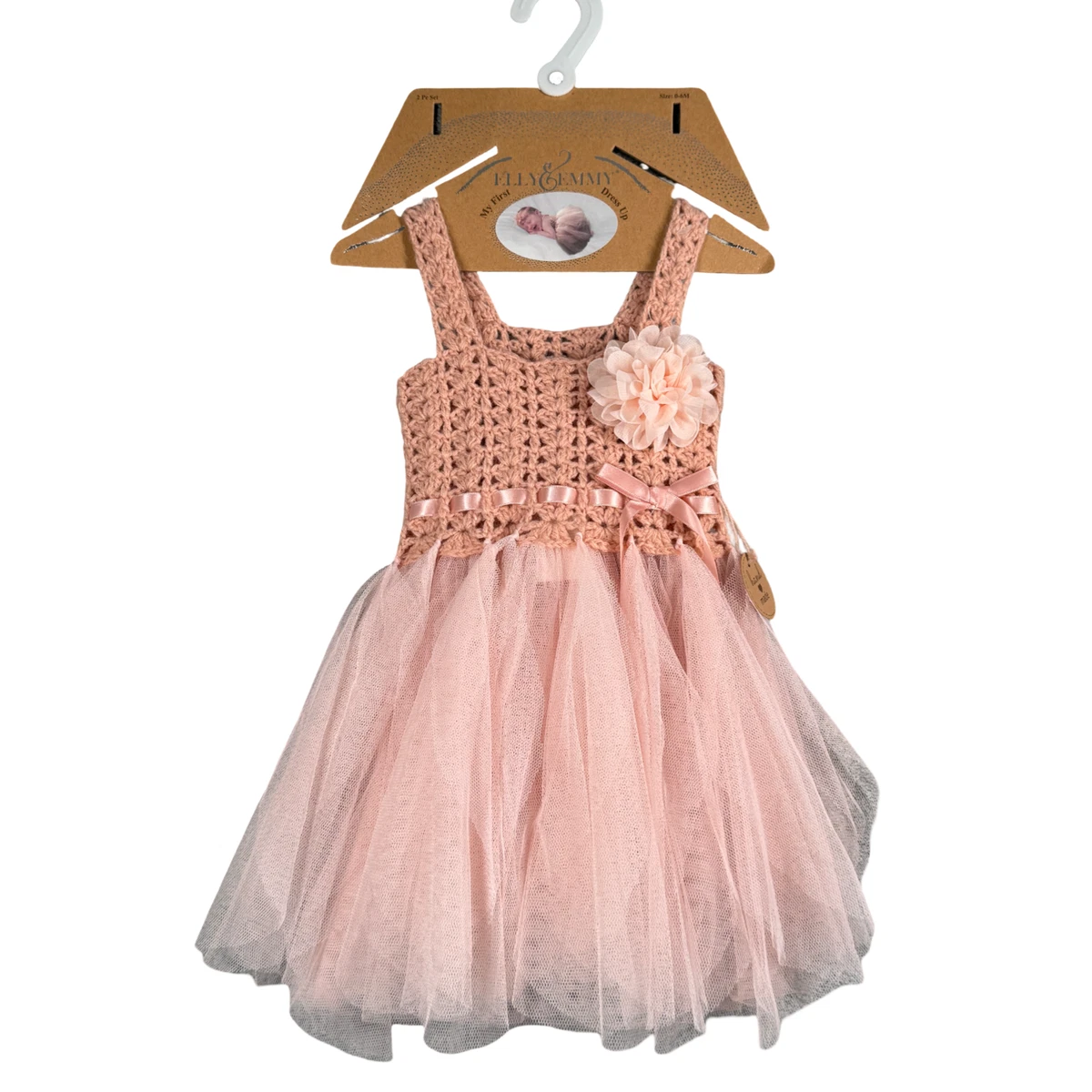 white christmas dresses Crochet Top Snow Flakes Ice Princess Costume Tutu Dress Set – 1lovebaby main image 1