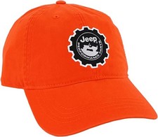 Jeep Hat Performance Parts Gear Logo Heavy Twill Baseball Cap One Size Orange