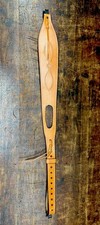 Wide 3.5" Leather Rifle Sling with sling hardware. Made in USA. #3006