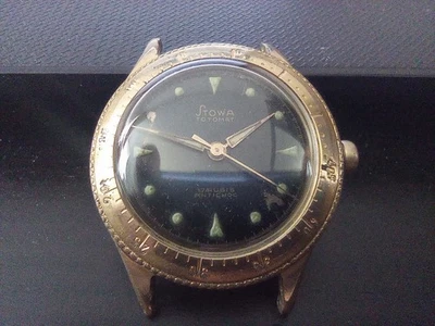 Rarity Vintage STOWA Totomat Vergoldet mit Lunette 60iger Jahr Glashutte Germany - Bild 1 von 4