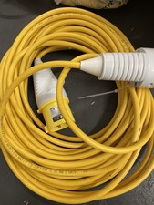32 amp 2.5mm Yellow Site Extension Cable 110v 25 Meters Long Extension Lead