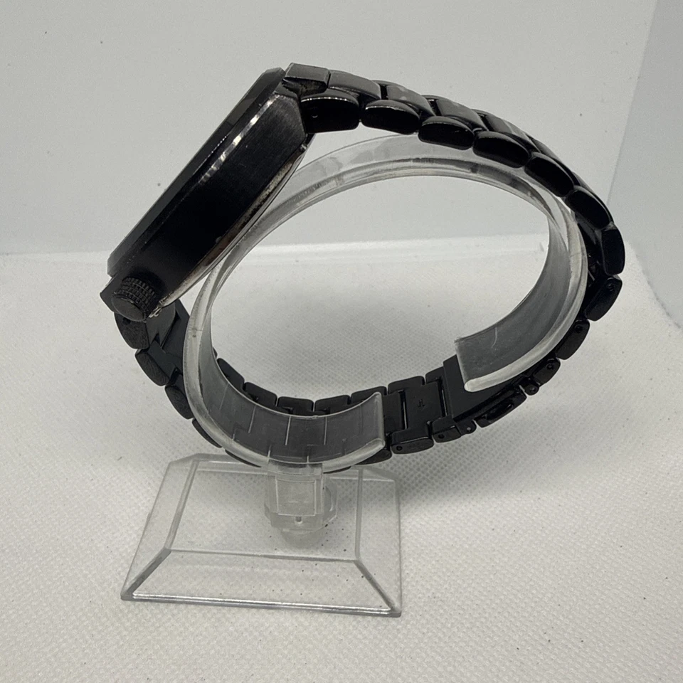 Reloj Kenneth Cole KC3992 DUAL TIEMPO para hombre esfera negra SS LEER FALTA CORONA IZQUIERDA Foto 4 de 4