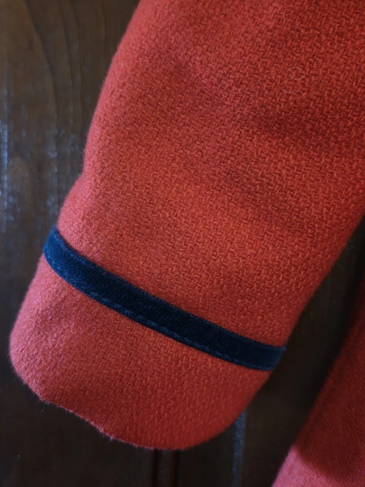 Vintage ILGWU Union Made Rothschild Girls Dress Swing Coat 6 Red 70s Holiday - Image 3 of 4