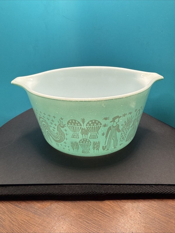 Vintage Pyrex Amish Butterprint # 473 1 Quart Cassarole Dish Pristine