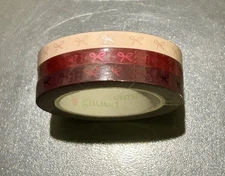 NEW Simply Gilded Pink & Red Valentines Day Bows 5 mm washi tape set of 3