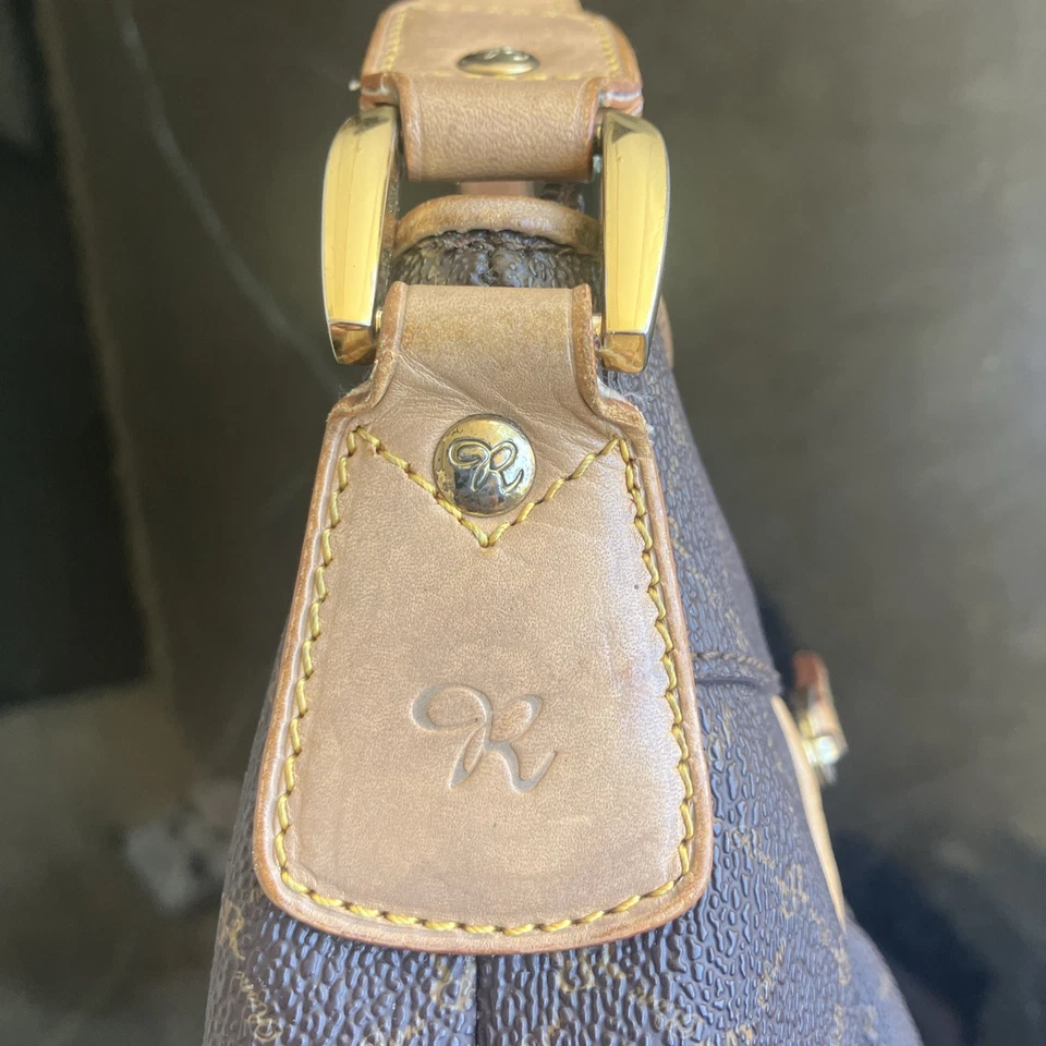 Bolsa de Couro Rioni – Preta/Marrom, Moda Italia – Usado, Bom Estado - Imagem 3 de 4