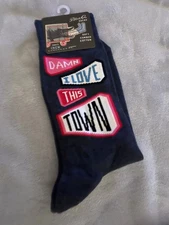 BlueQ Funny Men's Crew Socks Damn I Love This Town Shoe Size 7-12 NEW NWT