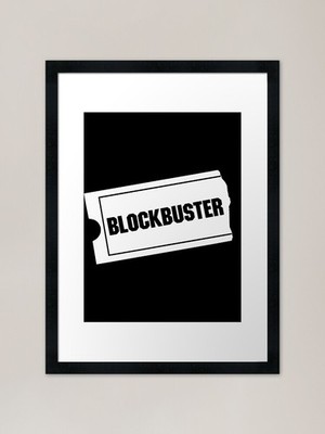 Blockbuster HD Logo Framed Art Prin Framed Wall Art Poster Canvas Print Picture