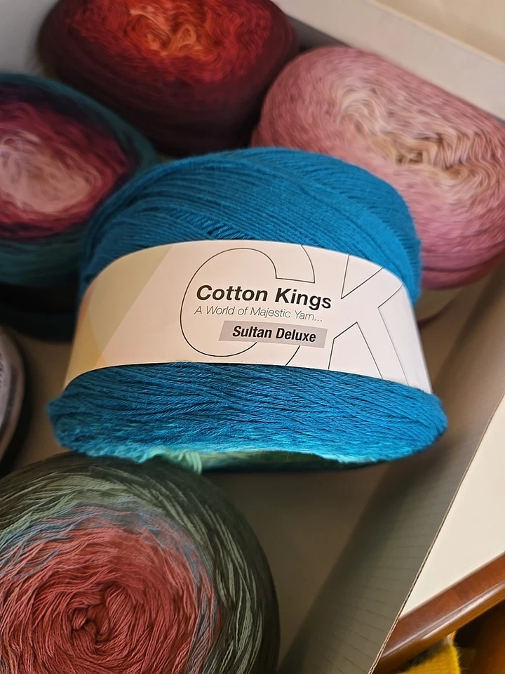 Lot 4 Cotton Kings + 2 Dahlia Yarn Cakes 100% Cotton + Hobbii Stitch Markers NWT - Image 2 of 4