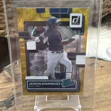 Jasson Dominguez 2022 Donruss Rated Prospect #RP-2 Gold /99 Yankees