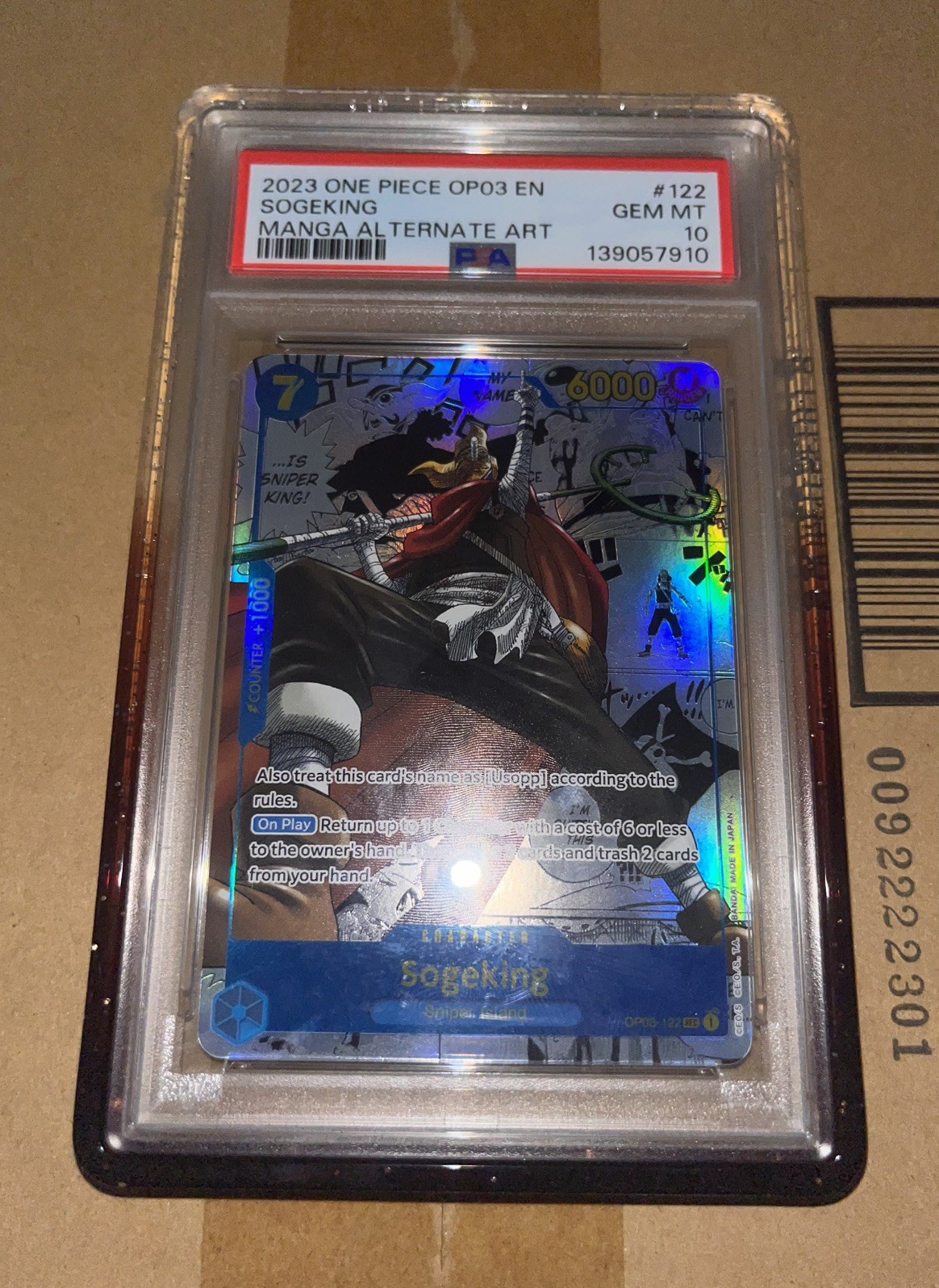 2023 One Piece Pillars of Strength Sogeking Manga Alternate Art #OP03 PSA 10