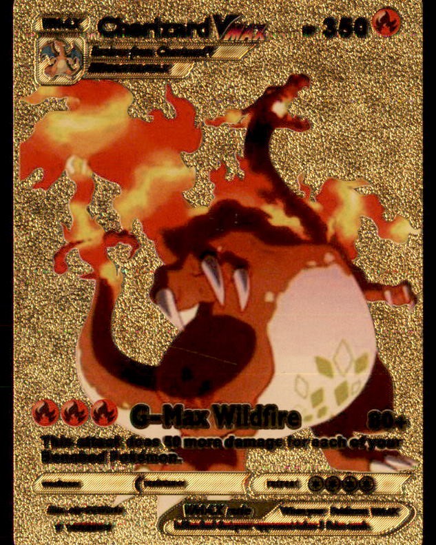 Pokemon Goldfoil Fan Art Charizard VMAX 143/293 HP350