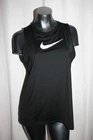 Womens Nike Pro Dri FIt Black White Cut Out Open Back Athletic Gym Tank Top Lrg