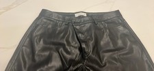 Black Pleather Woman’s Size 12 MANGO Pants