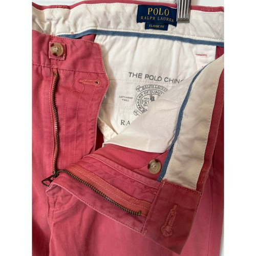 Polo Ralph Lauren Classic Fit Chino Hose Rot Lachs Baumwolle Preppy Twill Gr. 34 - Bild 5 von 14