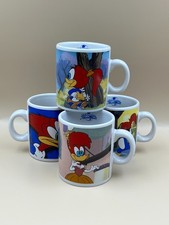 4 Unused  Vintage 1990's Woody Wood Pecker Coffee Mugs, by Walter Lantz.