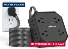 10FT Surge Protector Power Strip, Braided Extension Cord, 8 Outlets 4 USB Ports
