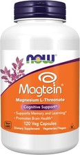 NOW Supplements Magtein, Magnesium L-Threonate, Cognitive Support , 120 Veg Caps