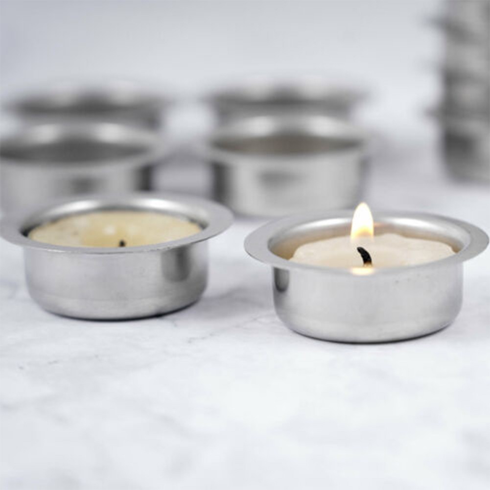 Home Candle Cups Metal Stainless Steel Accessories Candle Holder Complete