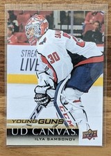 2018 19 Upper Deck Ilya Samsonov Young Guns Canvas #227