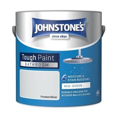 Johnstone's Bathroom Mid Sheen Wall & Ceiling Emulsion Paint Frosted Silver 2.5L