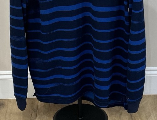 MERRELL Men's Polo Shirt Opti-Wick Long Sleeve Size Large UPF50+ Striped Stretch - Picture 3 of 7