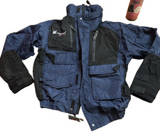 FROGG TOGGS RAIN GEAR MENS-FIREBELLY NT6201-122 Blue/BLACK TOADZ JACKET Small