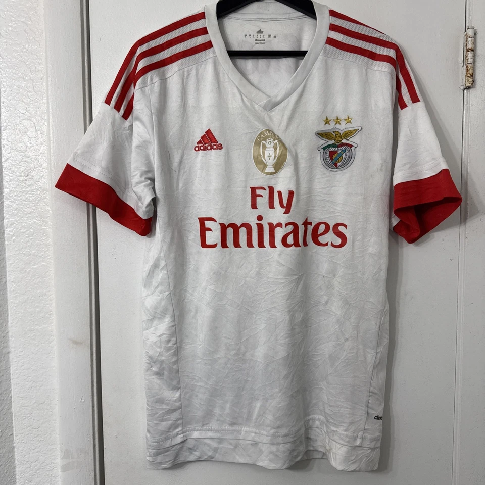 SLB Benfica 2015-16 Away FOOTBALL JERSEY MEN’S SIZE L SOCCER SHIRT - Image 2 of 4